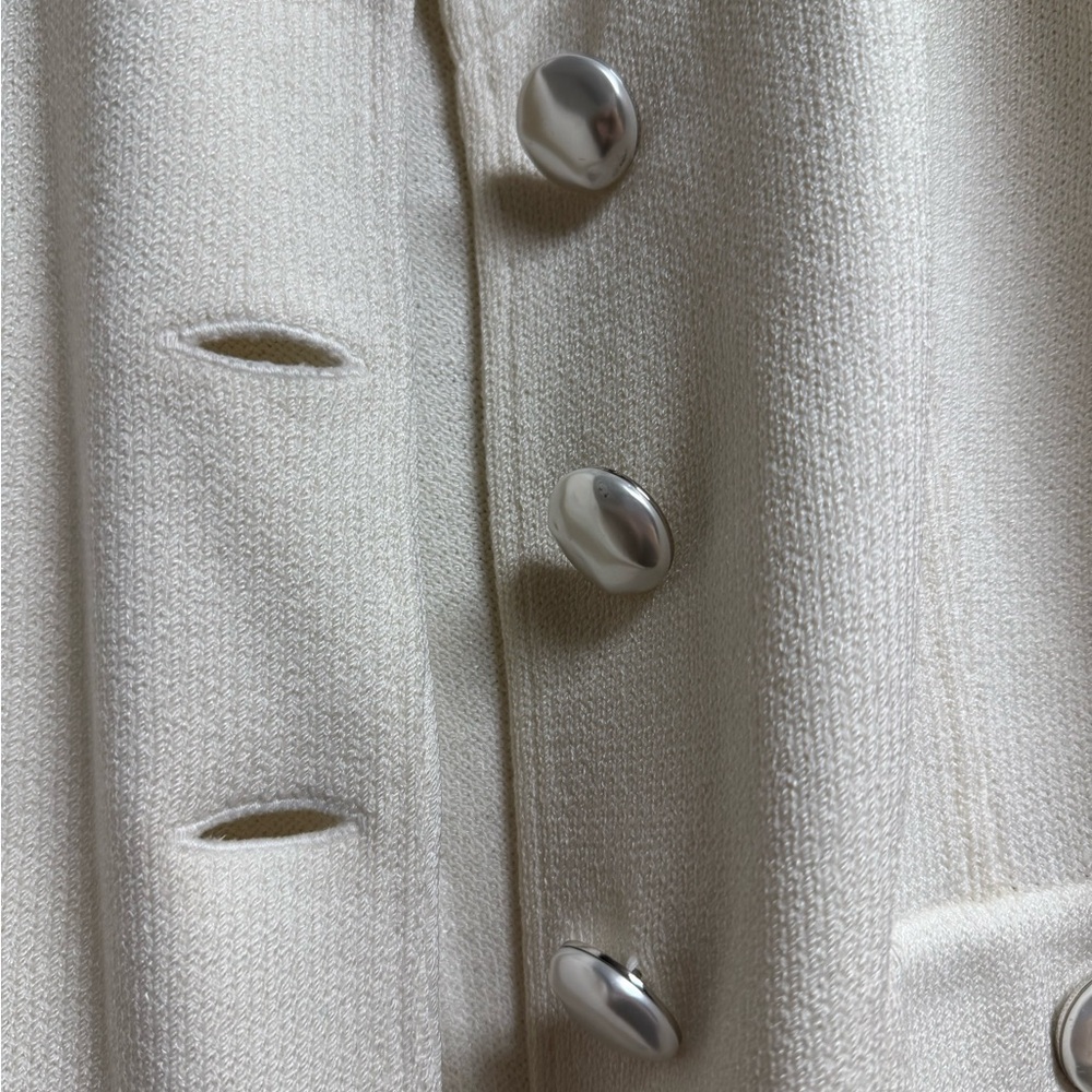St. John Cream and Silver Blazer with Elegant Design